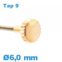Couronne Remontoir Montre tube long / 6,0 mm - Or rose TAP 9