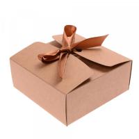 Boîte papier kraft carton avec ruban