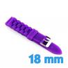 Bracelet en silicone violet 18 mm