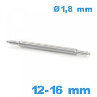 1 Springbar Téléscopique 12 à 16 mm pour bracelet montre diam : 1,8 mm