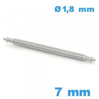 1 Barre Téléscopique Suisse 7mm pour bracelet montre diam : 1,8 mm  épaulement simple