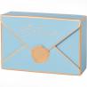 boîte bleu ciel pour une fête d'anniversaire carton