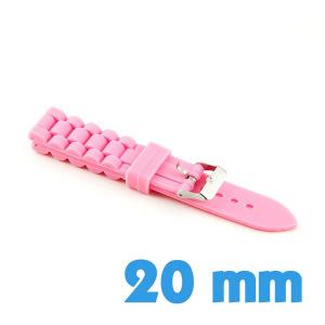 Bracelet en silicone rose clair