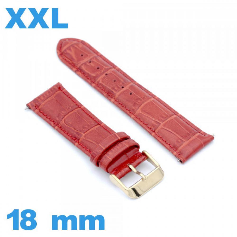 Bracelet Montre En Cuir De Veau Véritable Téju Rouge - Tailles 18mm à 24mm - Neuf Avec étiquettes