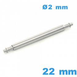 1 Pompe à ressort Téléscopique 22 mm  diam : 2 mm épaulement simple