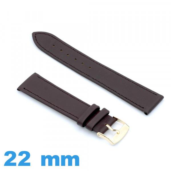 Bracelet De Montre En Cuir Maruca Véritable Bleu - Largeur 18 Mm (côté Montre) - Boucle Acier Ou Dorée Au Choix - Neuf Étiqueté