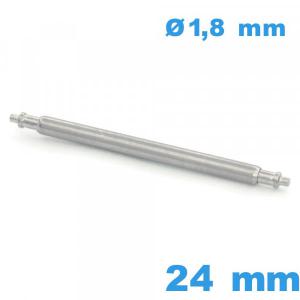 Springbar fermoir 24mm diam : 1,8 mm épaulement simple Téléscopique