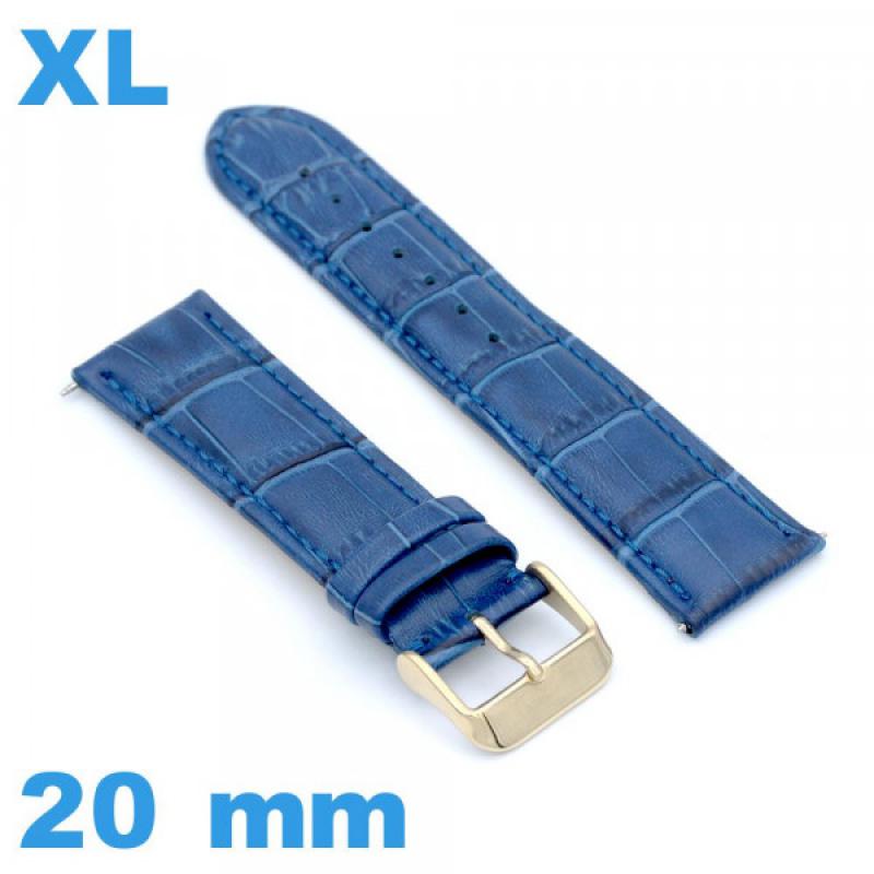 Bracelet montre en requin véritable bleu bombé - Bracelet montre
