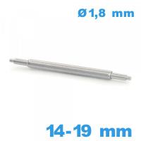 1 Springbar à ressort pour montre 14 à 19 mm Téléscopique diam : 1,8 mm