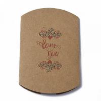 étui papier kraft marron carton pour un joyeux anniversaire avec des motifs saint valentin 