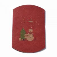 berlingot papier kraft rouge pour noël avec des imprimés fêtes de fin d'année  carton