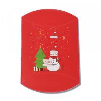 berlingot carton rouge pour les fêtes de fin d'année avec imprimés noël 