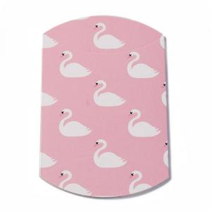 étui rose carton pour le plaisir d'offrir avec des motifs animalier ( cygne, ) 