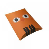 étui orange carton pour halloween avec motif halloween ( hibou ) 