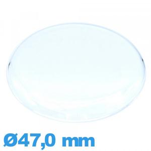 Verre gousset Circulaire en plexiglas 47,0 mm montre