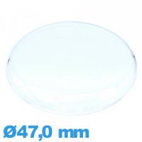 Verre gousset Circulaire en plexiglas 47,0 mm montre