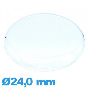 Verre gousset Circulaire Plastique 24,0 mm de montre