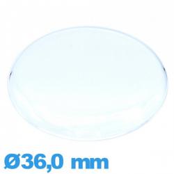 Verre gousset 36,0 mm de montre Circulaire en acrylique