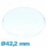 Verre gousset Circulaire en acrylique 42,2 mm montre