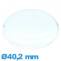 Verre Circulaire 40,2 mm montre en acrylique gousset