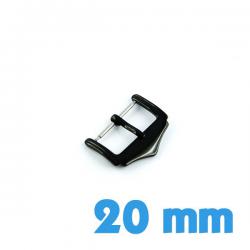 Boucle noire 20 mm ardillon pas chère bracelet montre