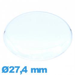 Verre de montre 27,4 mm acrylique Circulaire gousset