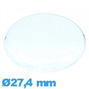 Verre de montre 27,4 mm acrylique Circulaire gousset