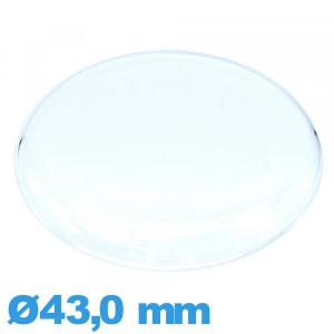 Verre en Plastique Circulaire gousset 43,0 mm montre