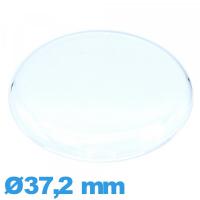 Verre Circulaire 37,2 mm montre Plastique gousset