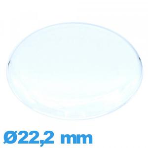 Verre gousset Circulaire en Plastique 22,2 mm de montre