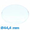 Verre pour montre acrylique 44,4 mm gousset Circulaire