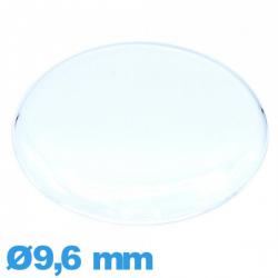 Verre 9,6 mm gousset Circulaire pour montre Plastique