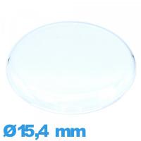 Verre 15,4 mm gousset Circulaire montre en Plastique