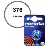 Batterie pour montre 376 1,55 V oxyde d'argent Renata