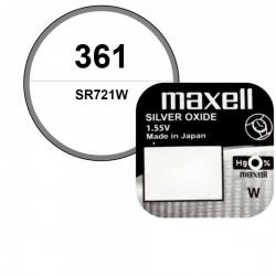 Pile Maxell 361 1,55 V oxyde d'argent montre