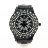 Montre "bling-bling" noir