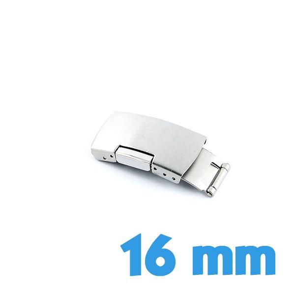 Boucle Déployante En Acier Pour Bracelet De Montre - 6x21mm, Argent, Double Poussoir, Compatible Tissot Etc.