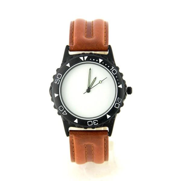 Montre Automatique Walter Mitt Royal Marine Vintage - Acier, Cuir Brun - Neuf