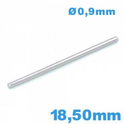 Tige goupille droite taille 18,50mm pour bracelet platine