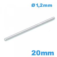 Barre goupille large de 20mm droite pour montre acier