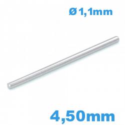 Barre goupille large de 4,50 mm droite de bracelet pour montre métal