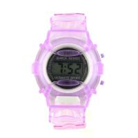 Montre pas chère électronique Violet LCD Chronomètre Waterproof