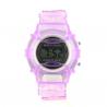 Montre pas chère électronique Violet LCD Chronomètre Waterproof