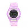 Montre pas chère électronique Violet LCD Chronomètre Waterproof