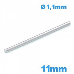 Barre droite longue de 11mm pour montre acier