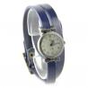 Montre femme pas chère long bracelet bleu cuir