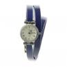 Montre femme pas chère long bracelet bleu cuir