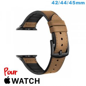 Bracelet Cuir Marron clair montre pour Apple Watch 42 mm