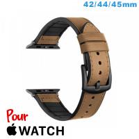 Bracelet Cuir Marron clair montre pour Apple Watch 42 mm