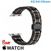 Bracelet de montre pour Apple Watch Noir Ceramique 42 mm